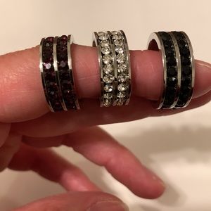 Set of 3 stainless steel rings